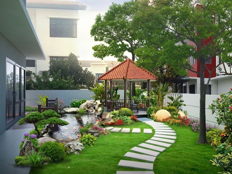 Top 6 xu hướng thiết kế sân vườn hiện đại | Maxhome